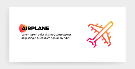 AIRPLANE ICON CONCEPT