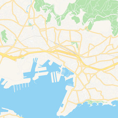 Toulon, France printable map