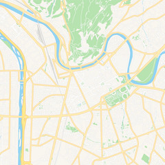 Obraz premium Grenoble, France printable map