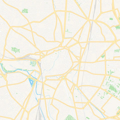 Obraz premium Dijon, France printable map