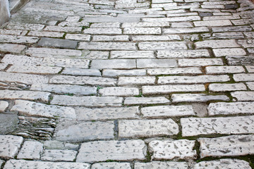 Old road Roman Empire time. Croatia Pula