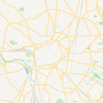 Dijon, France printable map