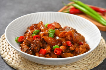 bowl of red hot chili