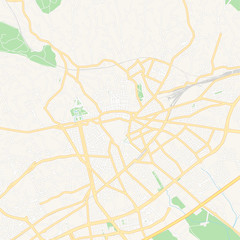 Nimes, France printable map