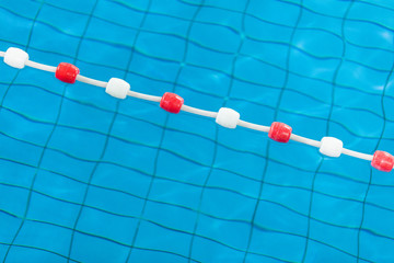 Swimming lane rope Floating on water surface