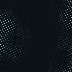 Vector abstract silver halftone pattern on black background