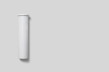 Cylindrical Fizzy Tablet Packaging isolated on a white. 3D rendering