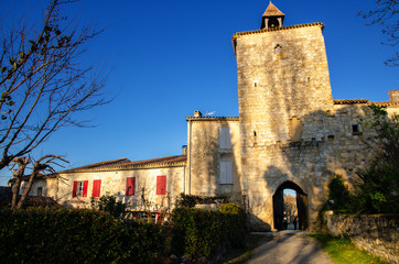 Fototapeta premium Fourcès is an original round Bastide in the Department of Gers, France