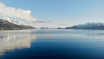 Spring views of Resurrection bay and Seward Alaska