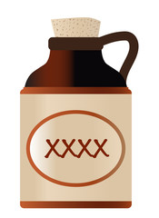 Extra Strong xxx Beer Stone Bottle With Cork And Logo