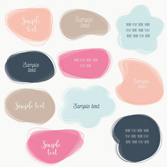 Colorful speech bubbles vector set