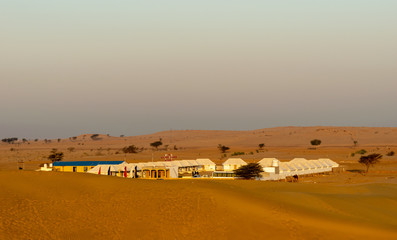 Sam Sand Dunes, Jaisalmer, Rajasthan, India; 24-Feb-2019; Desert camp in Sam Sand Dunes, Jaisalmer