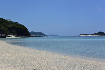 Obraz premium 沖縄県座間味島の海岸ビーチ