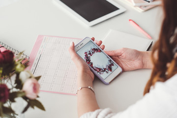 Woman workplace. Home office. Social media marketing job. Freelance lifestyle personal choice....