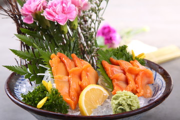 fresh salad with shrimps and vegetables