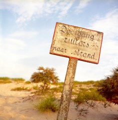 Strand Holland Schild