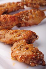 grilled chicken wings on grill