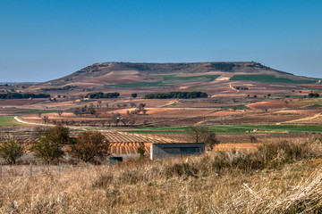 View of the place known as 'Cerro Cuesta Manvirgo' in the province of Burgos, Spain