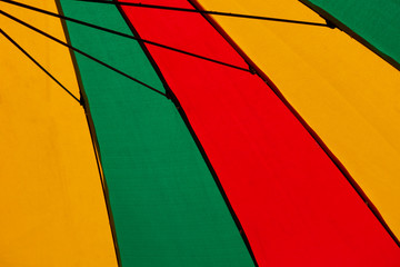 closeup of colorful umbrella