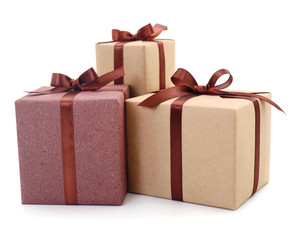 Gift boxes, gifts on a white background isolated.