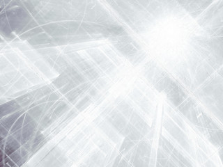 Abstract white tech style background - digitally generated image