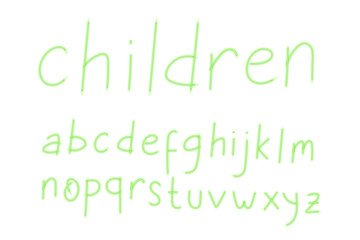 Green Color Alphabet