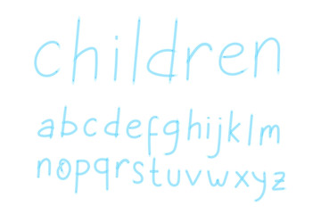Blue Alphabet Vector