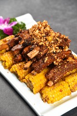 rice with meat and vegetables
