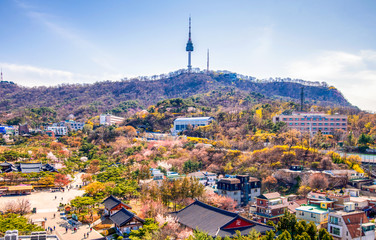 seoul city in spring South Korea