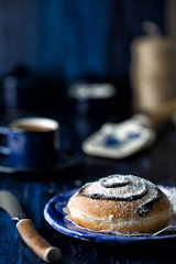 Dark blue themed coffee table