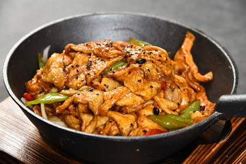 stir fried vegetables in a pan