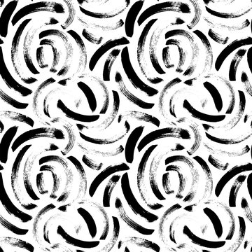 Seamless pattern with hand drawn vector squiggly lines. Simple geometric texture.