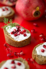 Pomegranate Bruchetta