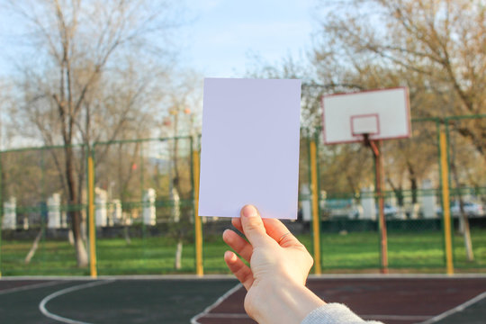 Mock up card, post card or advertising leaflet of standard A5 size