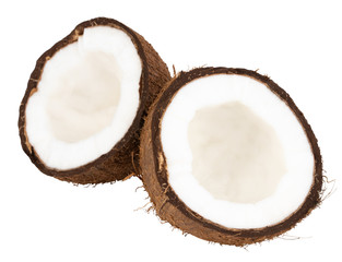 coconuts isolated on the white background  with clipping path