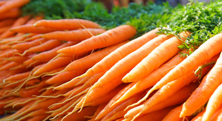 close up of fresh carrots