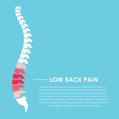 Spine pain flat vector design illustration