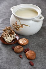 cup of coffee and cookies on wooden table