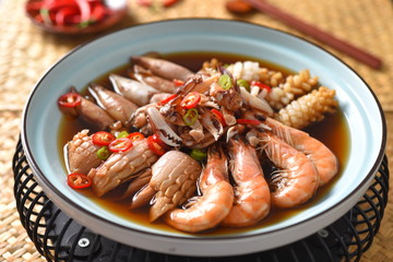 sausages with vegetables