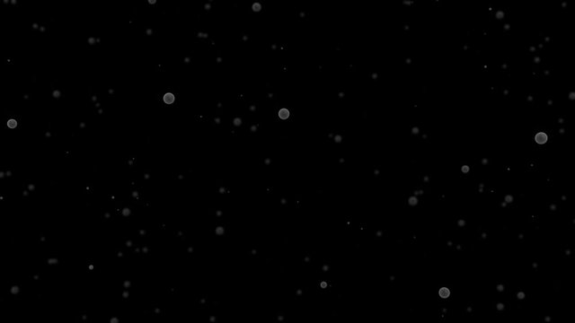 3D animation of particles floating