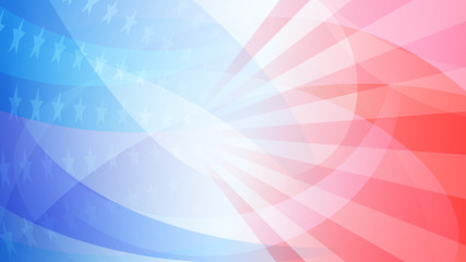 Independence day abstract background with elements of the american flag in red and blue colors