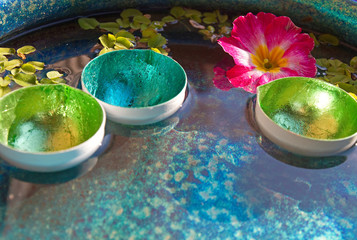 Miniteich in orientalischen Farben