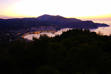 Skopelos town at sunset