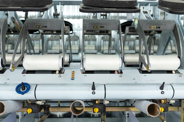 Carpet factory, carpet production, synthetic yarns for weaving looms