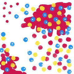 Modern abstract design template with colorful paint stains. Paint strokes and multi-colored spots. Digital illustration art