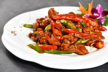 salad with meat and vegetables