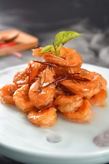 shrimps with lemon sauce