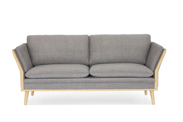 Grey sofa.