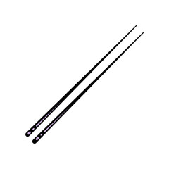 Chopsticks flat icon. Japanese restaurant, Chinese food, utensils. Asian food concept. Vector illustration can be used for topics like food, traditional cuisine, Asian culture
