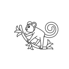 monkey animal isolated icon